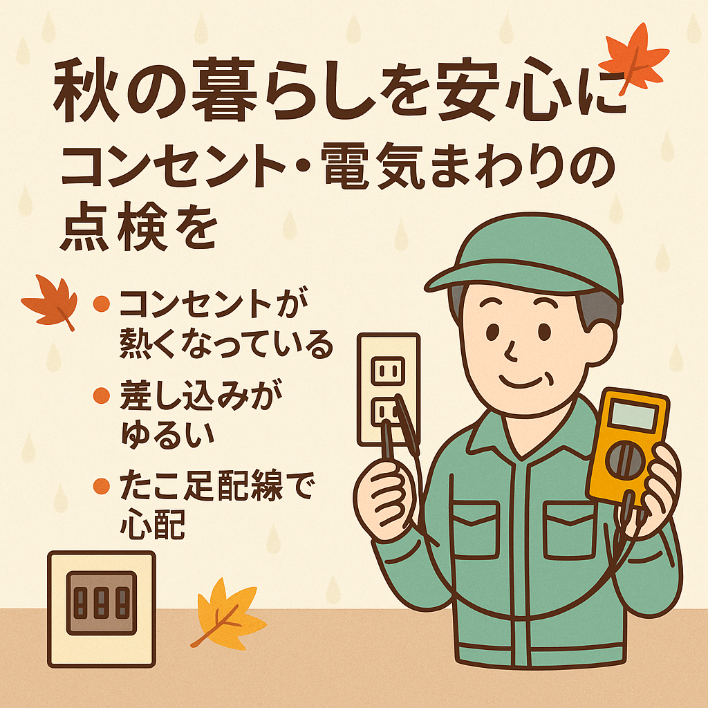「秋の暮らしを安心に。コンセント・電気まわりの点検を」